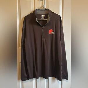 NFL Cleveland Browns Team Apparel Brown and Orange 1/4 Zip Shirt